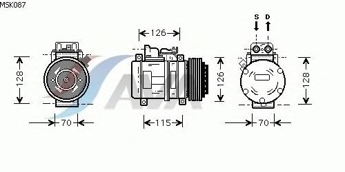 Compressor, airconditioning MSK087