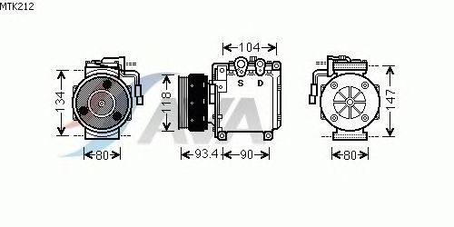 Compressor, ar condicionado MTK212