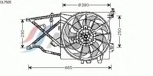 Fan, radiator OL7505