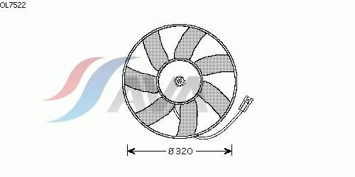 Fan, A/C condenser OL7522