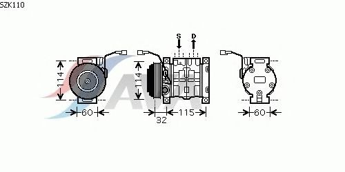 Compressor, airconditioning SZK110