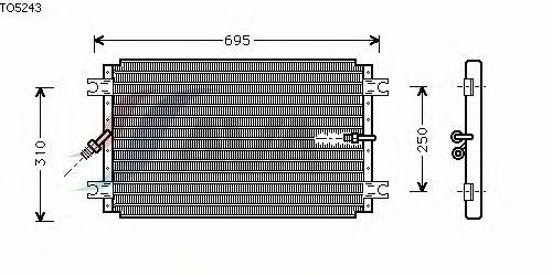 Condenser, air conditioning TO5243
