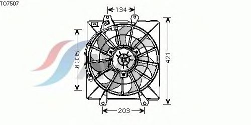Fan, radiator TO7507
