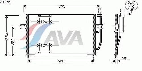 Condensator, airconditioning VO5094