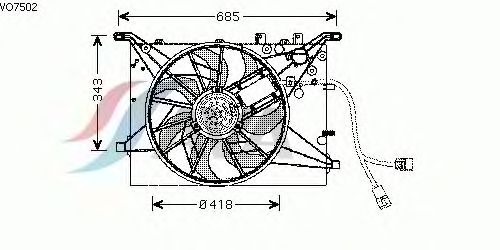 Fan, motor sogutmasi VO7502