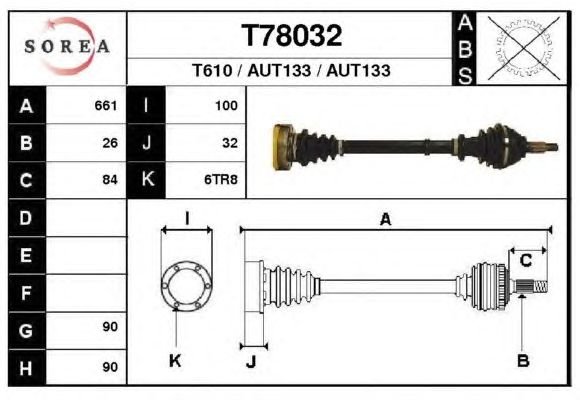 Veio de transmissão T78032