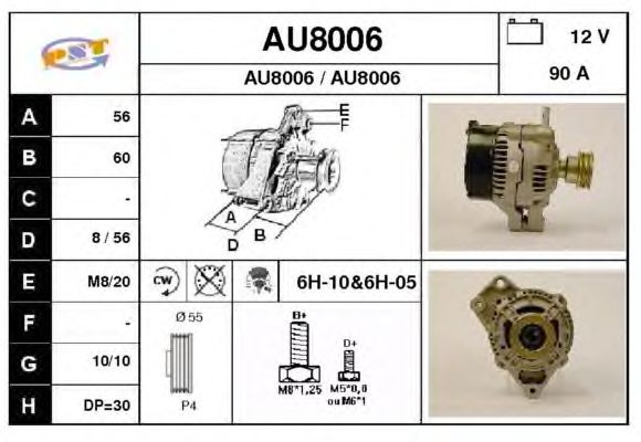 Alternator AU8006