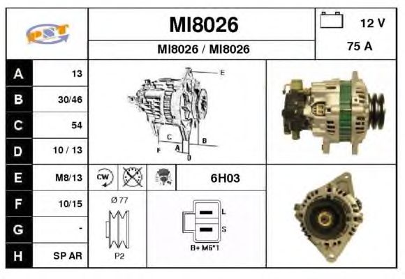 Alternator MI8026