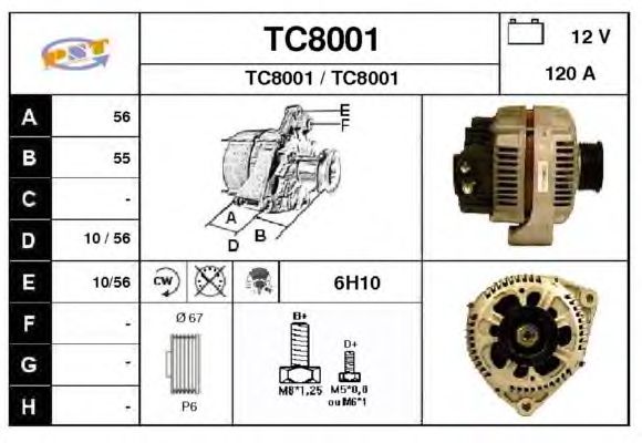 Alternator TC8001