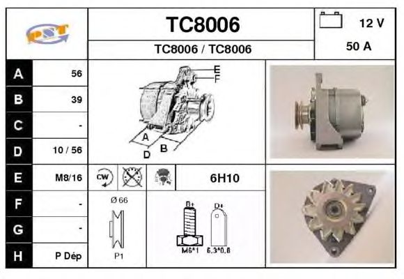 Alternator TC8006