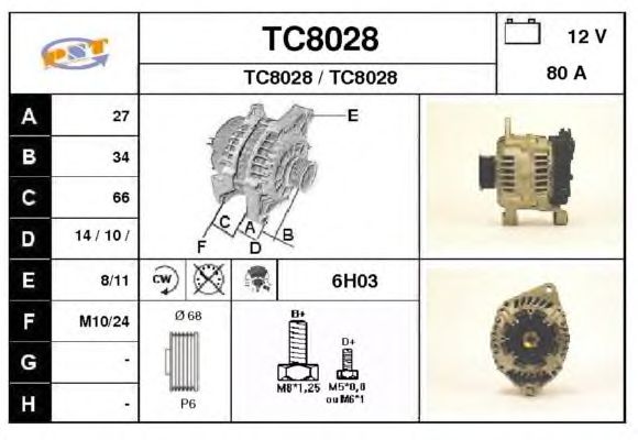 Alternator TC8028
