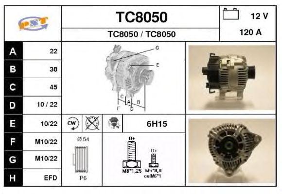 Alternator TC8050
