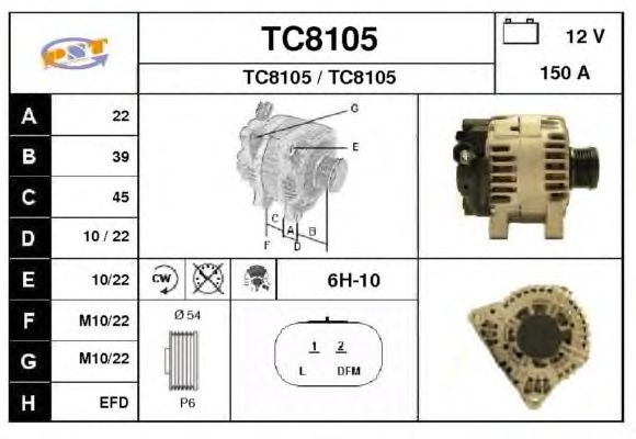Alternator TC8105