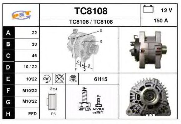 Alternator TC8108