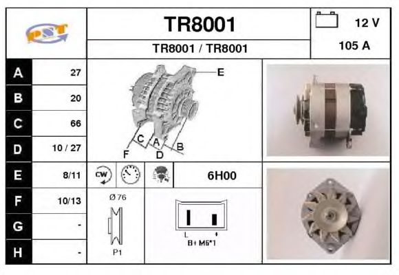 Alternator TR8001