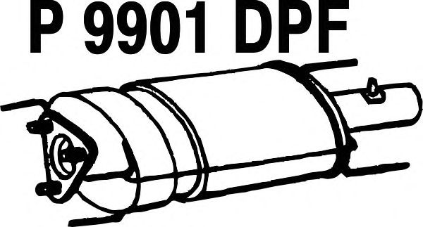 Partikelfilter, uitlaatinstallatie P9901DPF