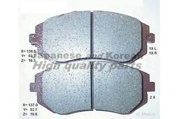 Brake Pad Set, disc brake 1080-5107