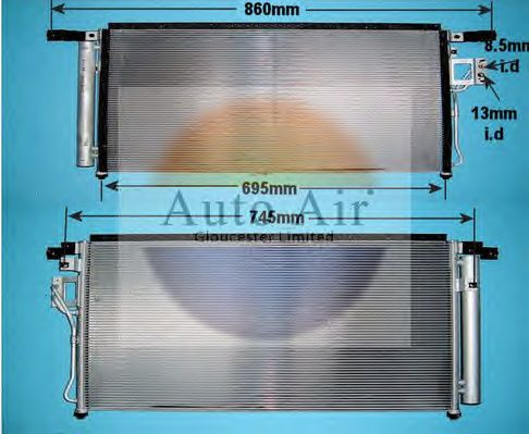 Condensator, airconditioning 16-1098