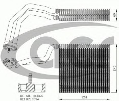 Evaporator, air conditioning 310169