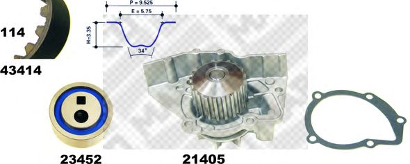 Water Pump & Timing Belt Kit 41414/1
