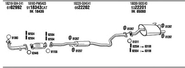 Exhaust System HO61072