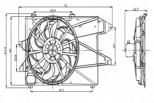 Fan, motor sogutmasi 47002