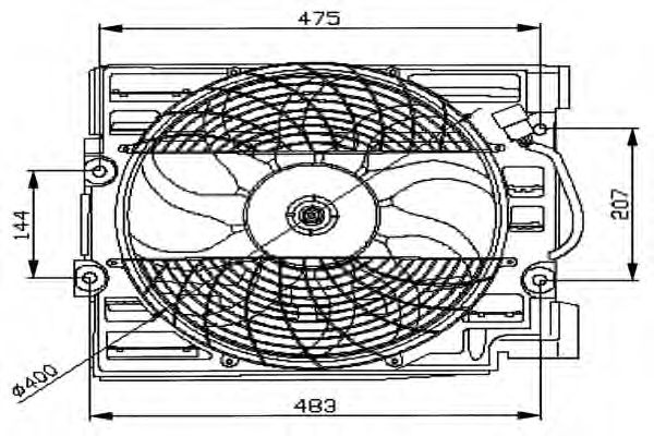 Fan, radiator 47029