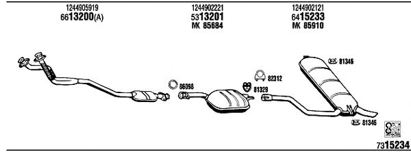 Exhaust System MB30316A