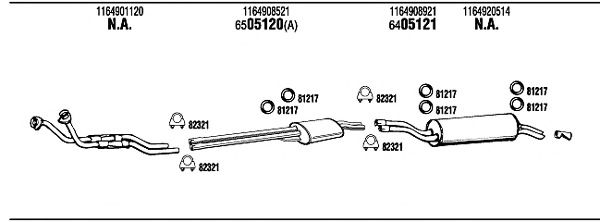 Exhaust System MB44302B
