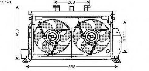 Ventilator, motorkjøling CN7521
