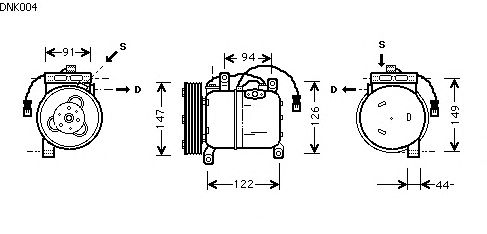 Compressor, airconditioning DNK004