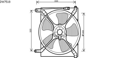 Ventilador, refrigeração do motor DW7518