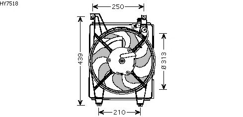 Ventilator, condensator airconditioning HY7518
