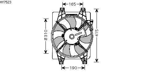 Fan, motor sogutmasi HY7523