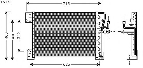 Condensator, airconditioning JE5005