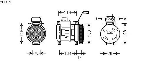 Compressor, air conditioning MEK189