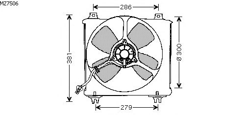 Вентилятор, охлаждение двигателя MZ7506