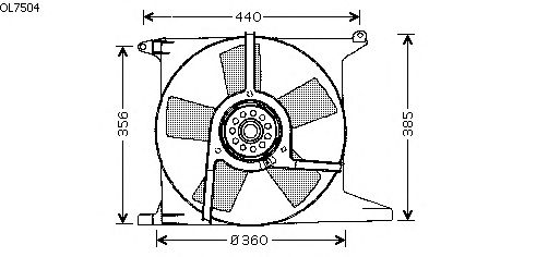 Fan, radiator OL7504