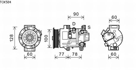 Compressor, air conditioning TOK584