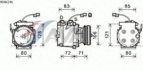 Compressor, airconditioning HDAK246