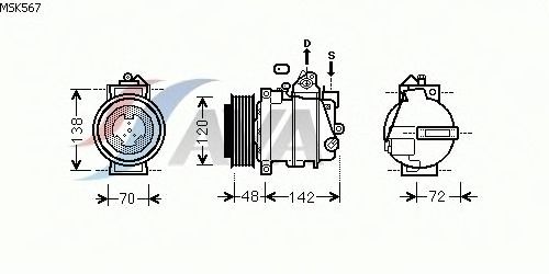 Compressor, airconditioning MSK567