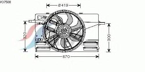 Fan, radiator VO7508