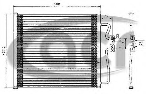 Condensator, airconditioning 300254