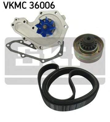 Water Pump + V-Ribbed Belt Kit VKMC 36006