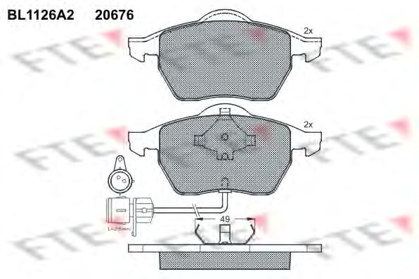 Brake Pad Set, disc brake BL1126A2