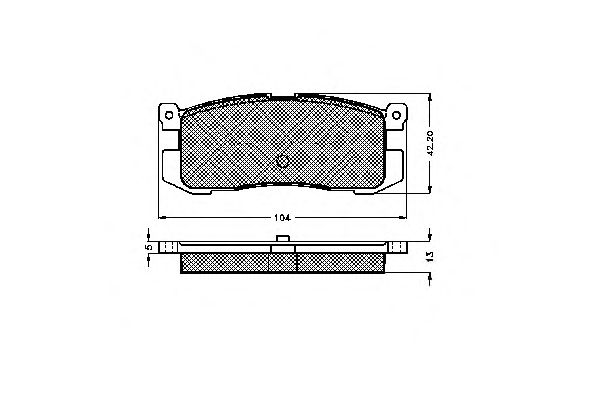 Комплект тормозных колодок, дисковый тормоз 31088