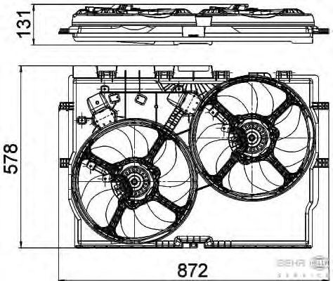Fan, motor sogutmasi 8EW 351 041-441