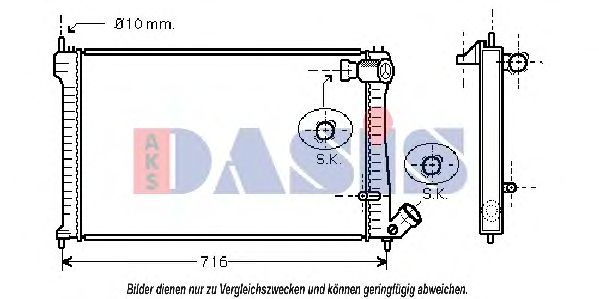 Radiator, engine cooling 160350N