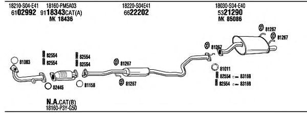 Exhaust System HO61075