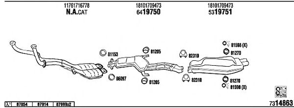 Exhaust System BW73002